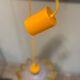 Suspension Art Déco en verre orange