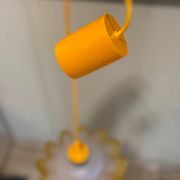 Art Deco orange glass pendant light
