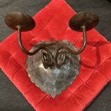 Rusty metal hanging candle holder