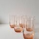 Lot de 5 verres à eau rose