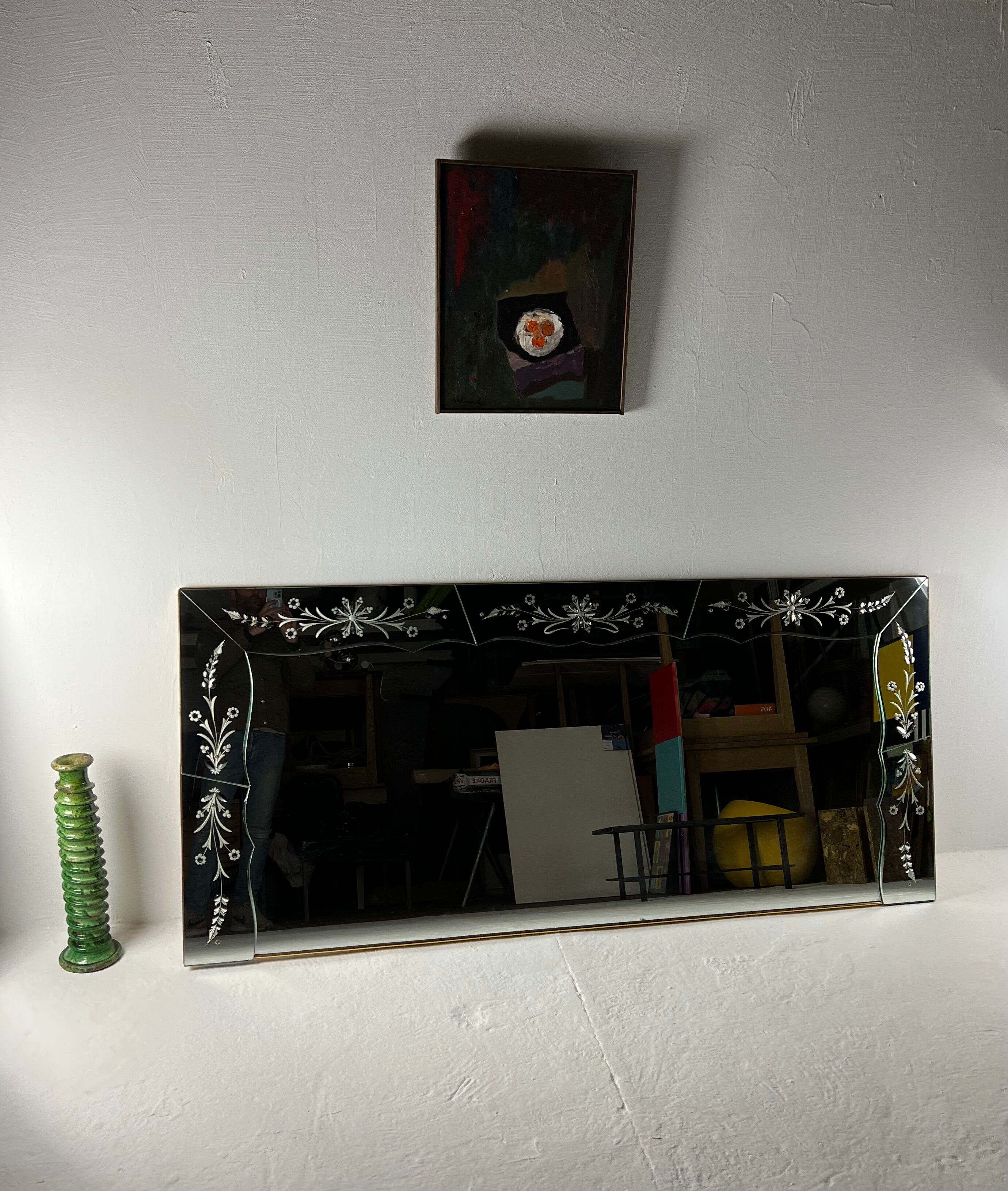 Venetian mirror 60s, 200 x 91 cm