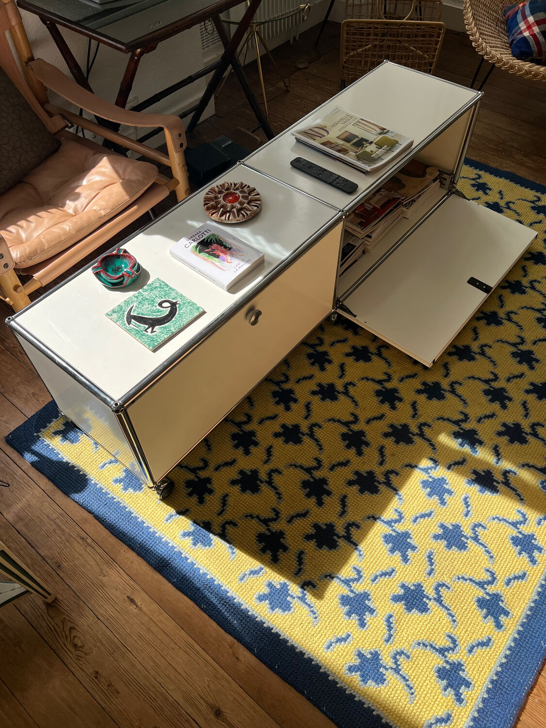 White USM two-box cabinet