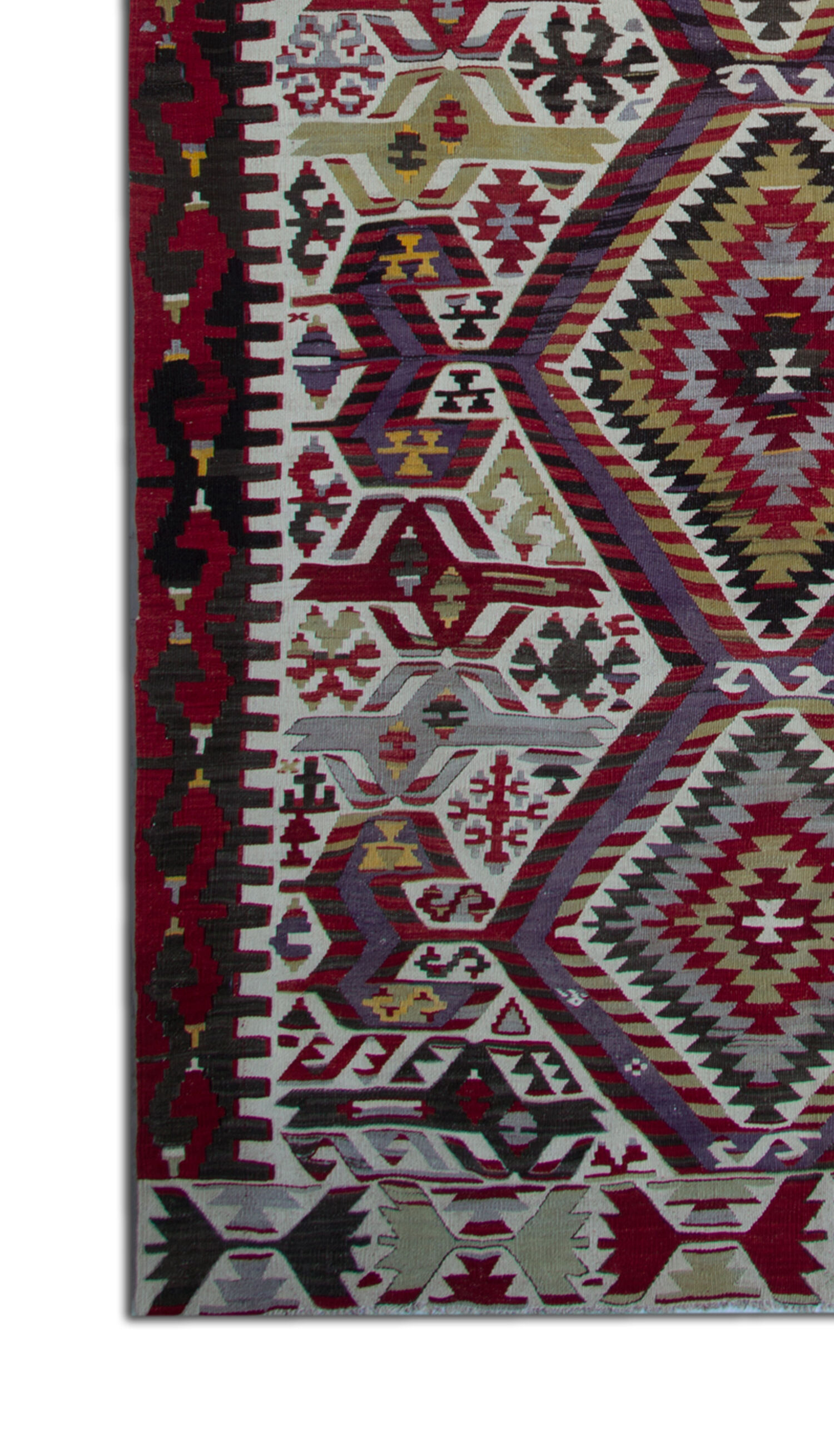 Vintage handmade turkish wool rug 156 x 312 cm