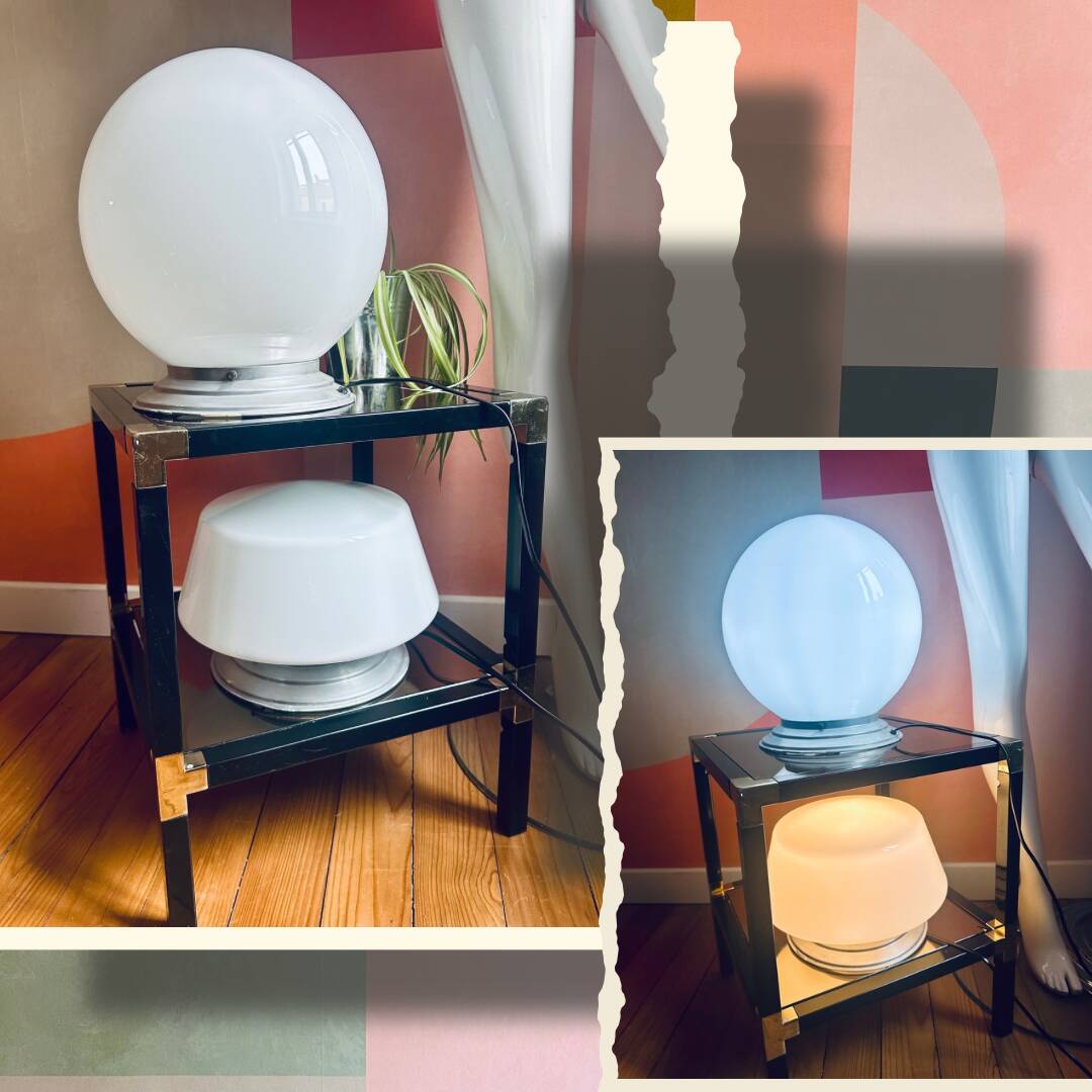 Vintage opaline lamp