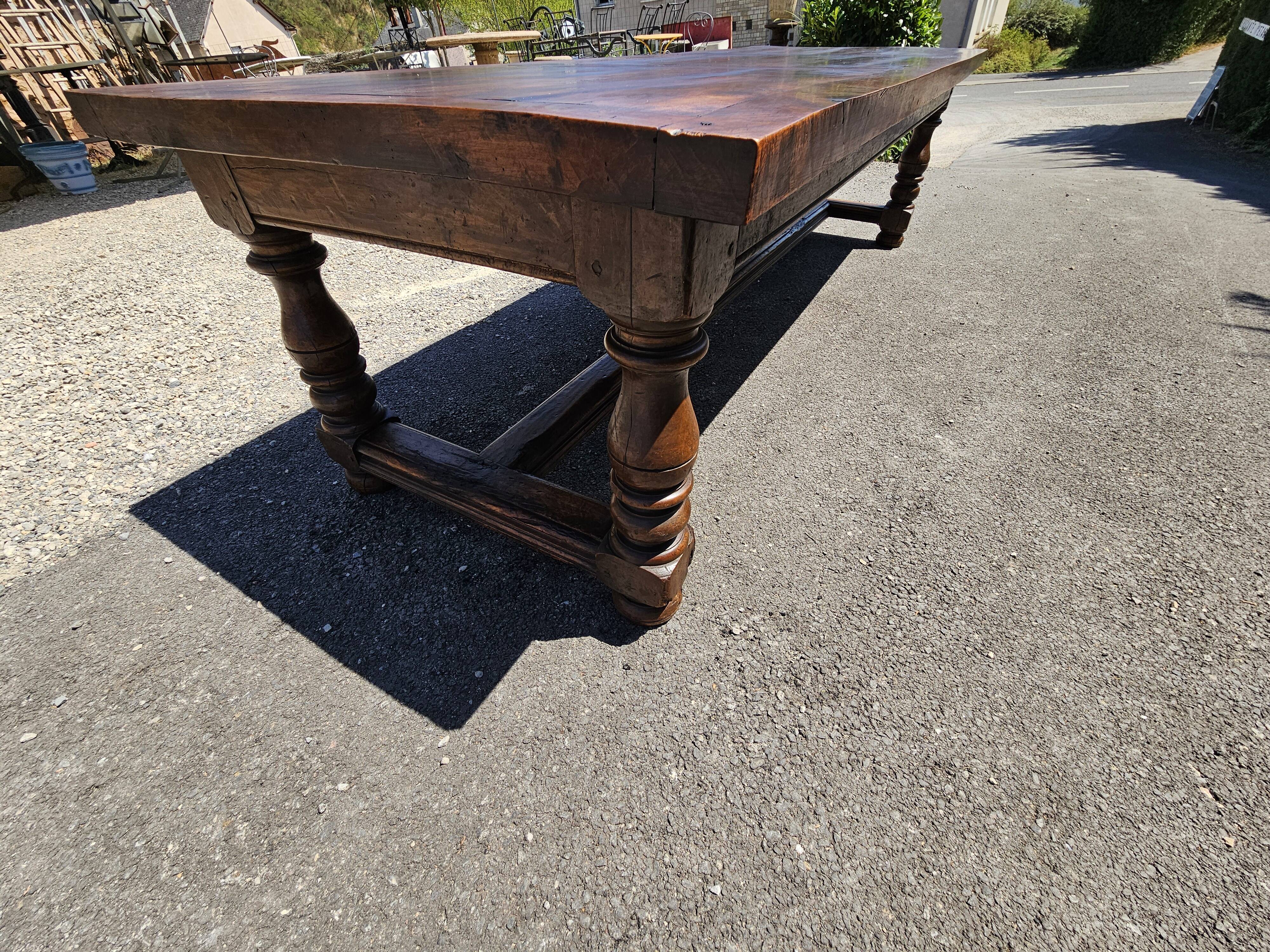 Large 19th-century walnut table