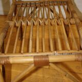 Vintage rattan bedside table
