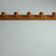 Scandinavian pine wooden ball shaped coat hooks, 1970s.