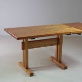 Table of solid pine arcs with extension, France 1970