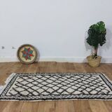 Handmade Berber wool mrirt rug 145 X 65 CM