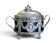 Silverware, sugar bowl in silver Louis XVI style, hallmarks late 18th century.