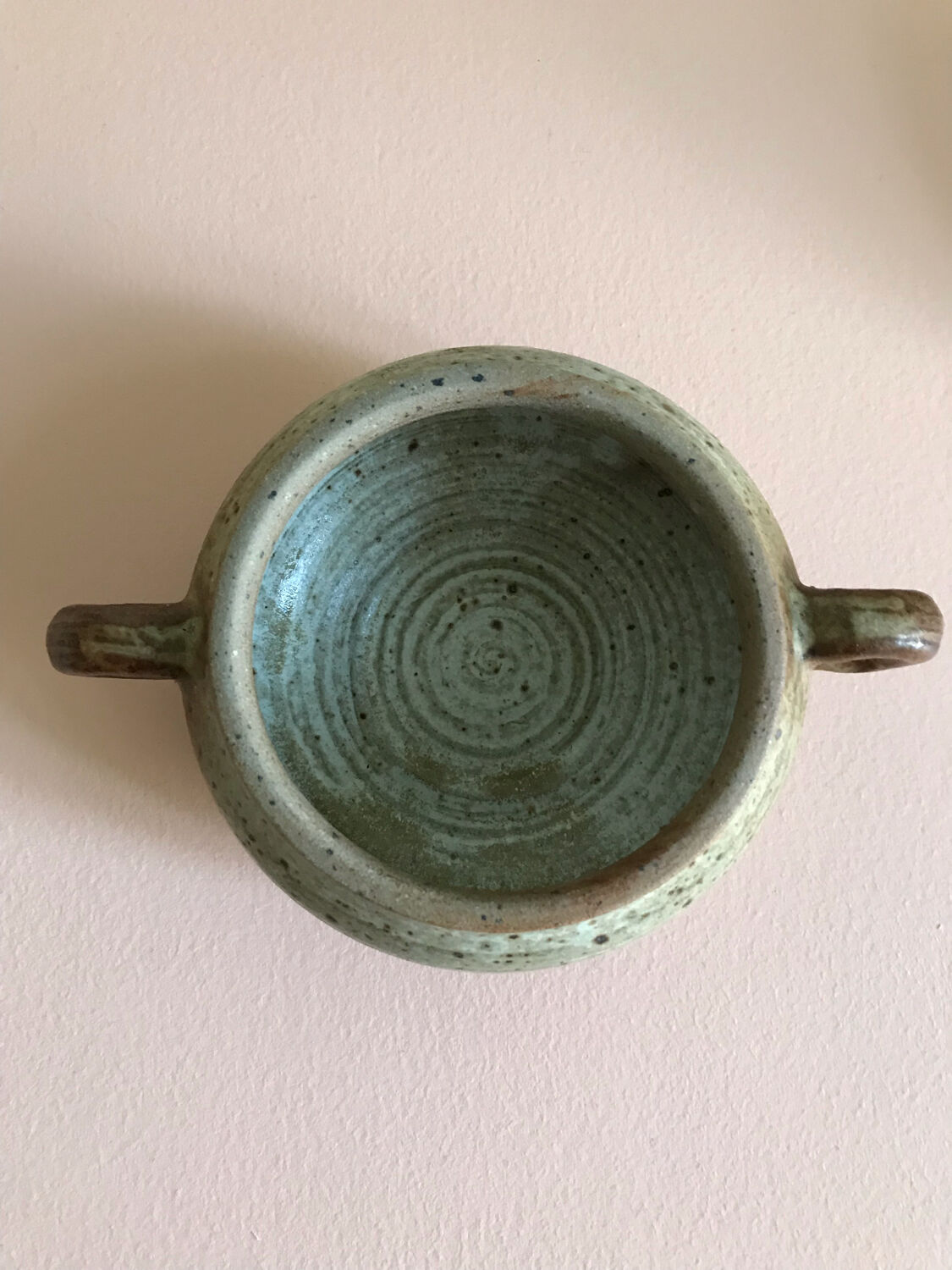 Stoneware sugar bowl