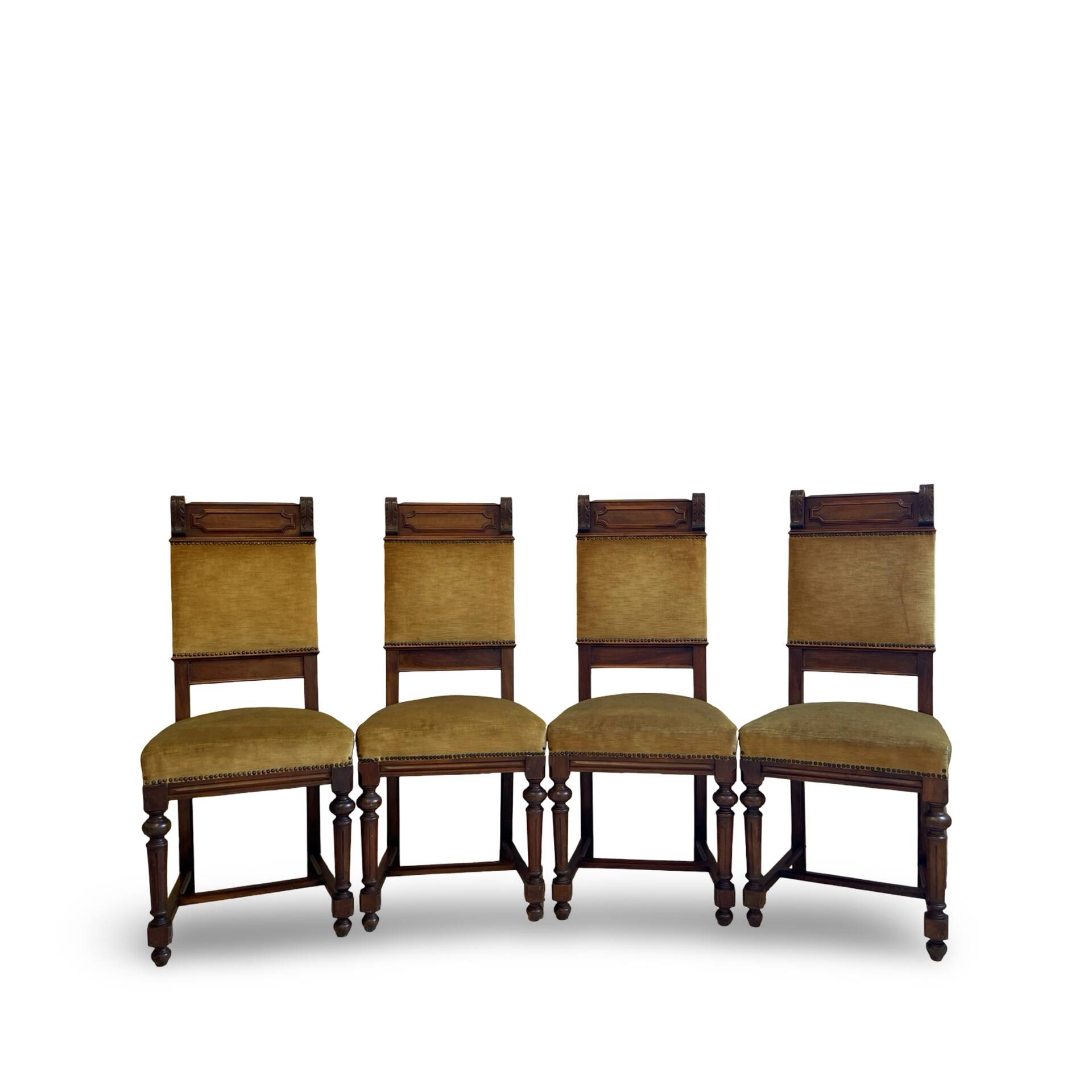 four Victorian dining chairs