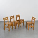 Set of four Maison Regain chairs for Les Arcs, circa 1970