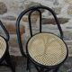 3 caned bar stools