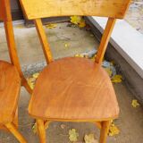 Set of bistro chairs, golden oak color
