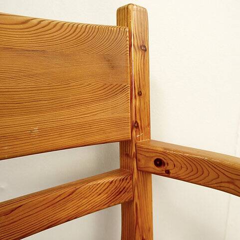 Set of eight pine dining danish chairs with Rope Seat 1980'