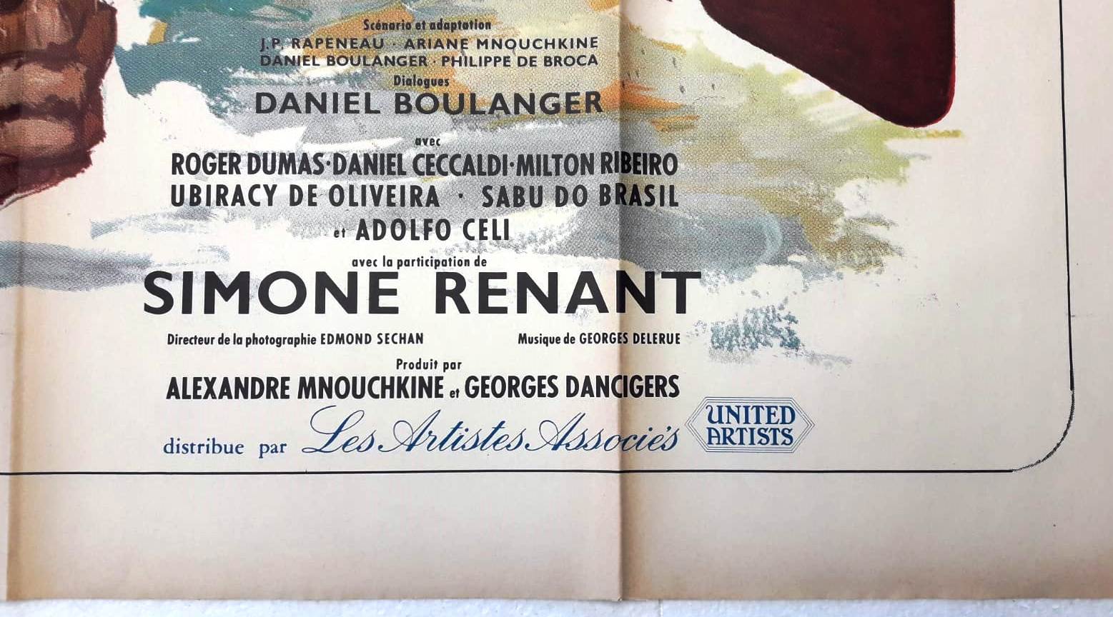 Original film poster "The Man of Rio "1964 Jean-paul Belmondo, Dorléac...