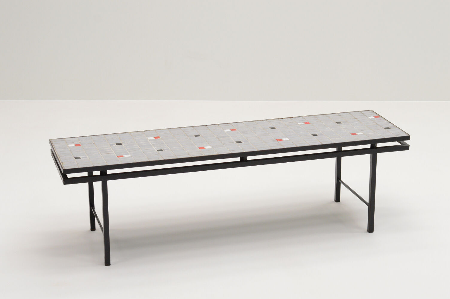 Ceramic tile sidetable, Germany 1960s.