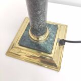 Green opaline banker lamp