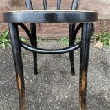 4 Thonet style bistro chairs in blackened curved wood