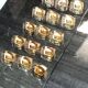 Pressed glass furniture knobs (set of 15)