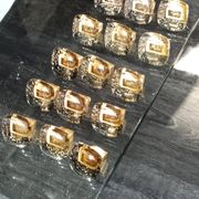 Pressed glass furniture knobs (set of 15)