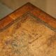 Victorian antique partner's desk in veined walnut with a leather top.