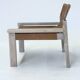 Stylish vintage armchair with saddle leather seat