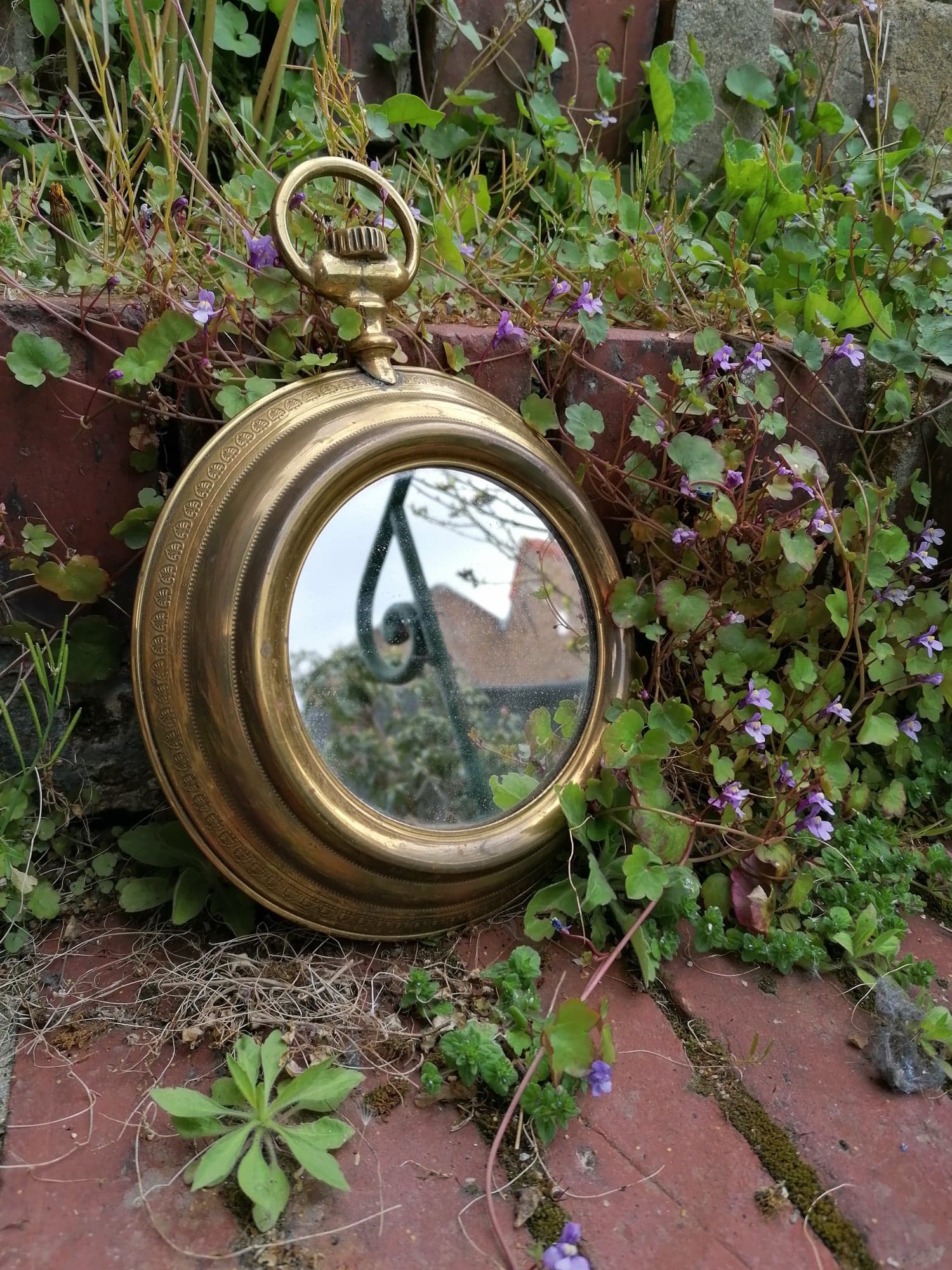 Miroir en laiton vintage