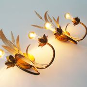 Pair of Vintage Gilt Sheaf of Wheat Scones by Hans Kögl