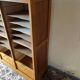 Vintage 70s double curtain filing cabinet