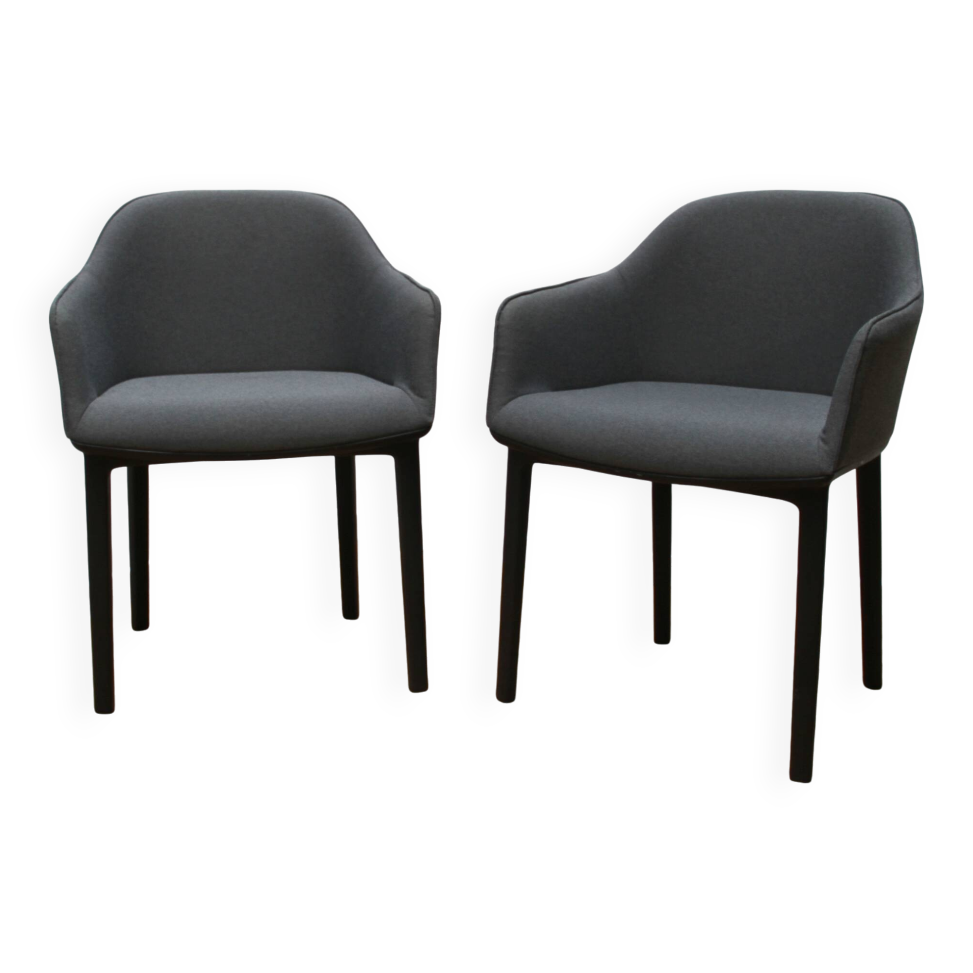 Pair of Bouroullec Softshell armchairs, Vitra