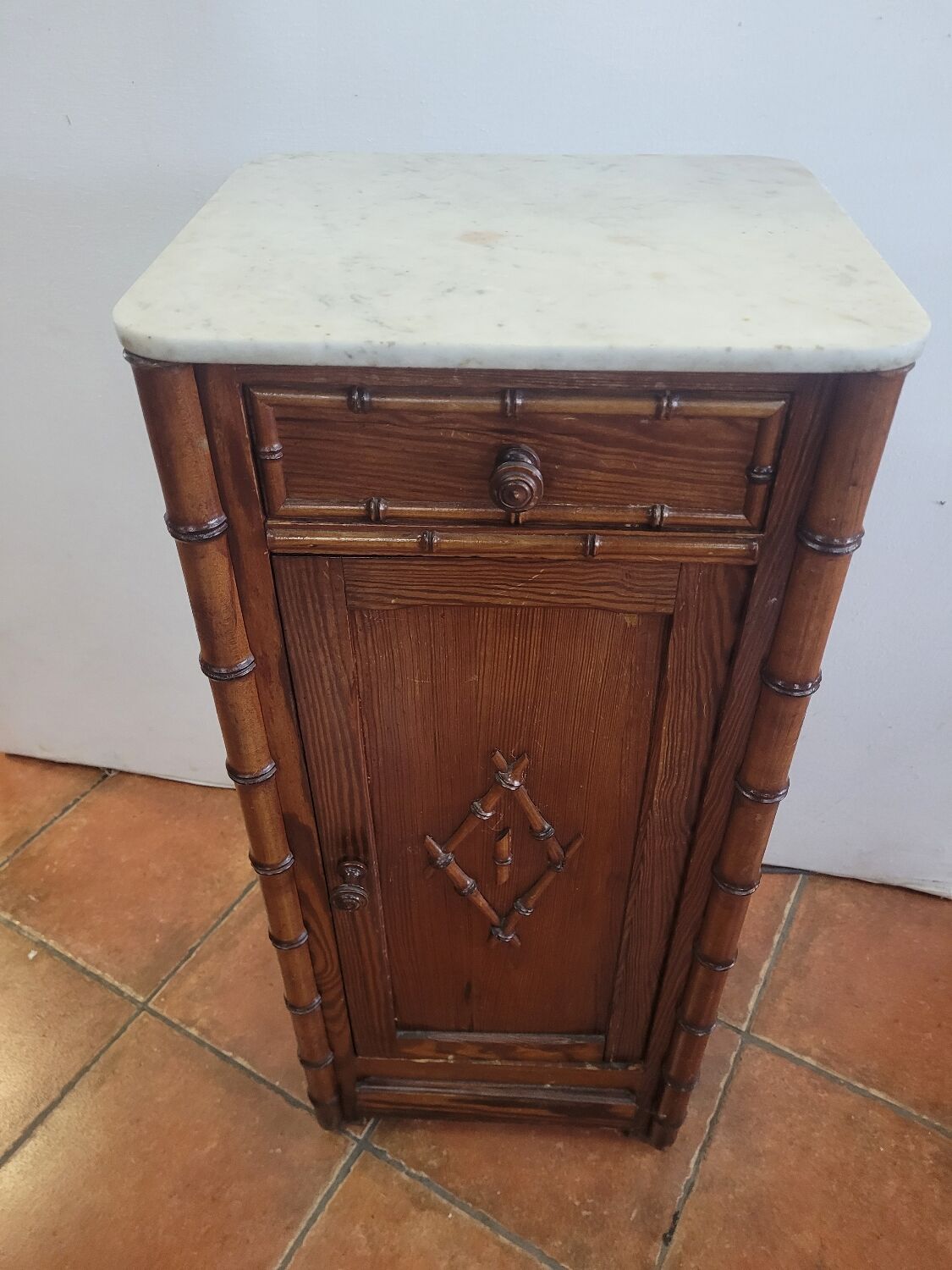 Bamboo wooden bedside table