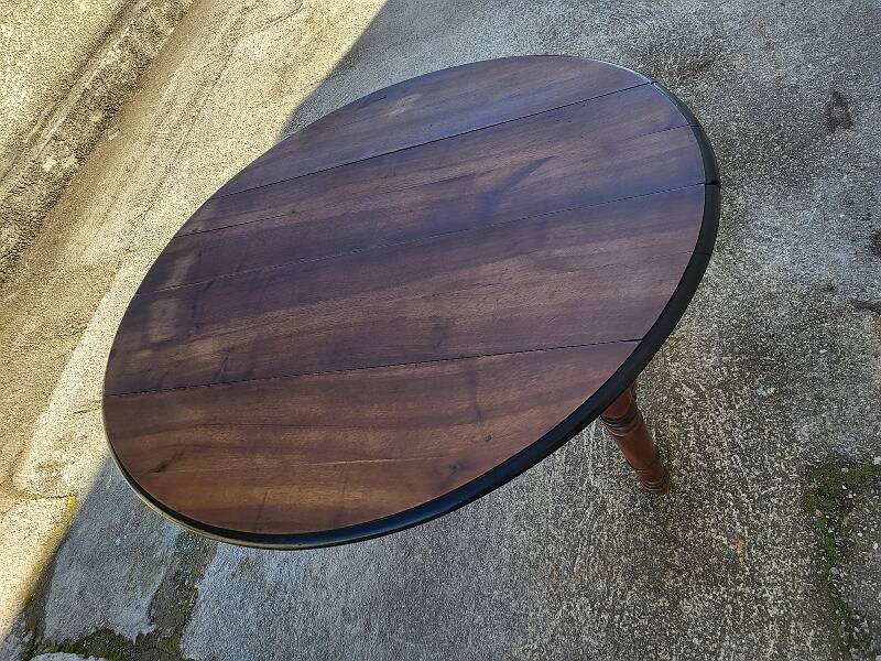 louis philippe 6-leged walnut table from the 19th century 320.50 cm long