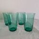 10 green Lesieur glasses – 1960s-1970s