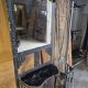 Art Deco coat rack wardrobe in wrought iron from the 1930s.