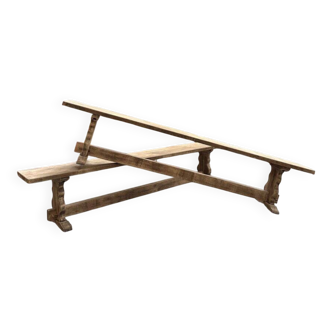 Pair of oak benches