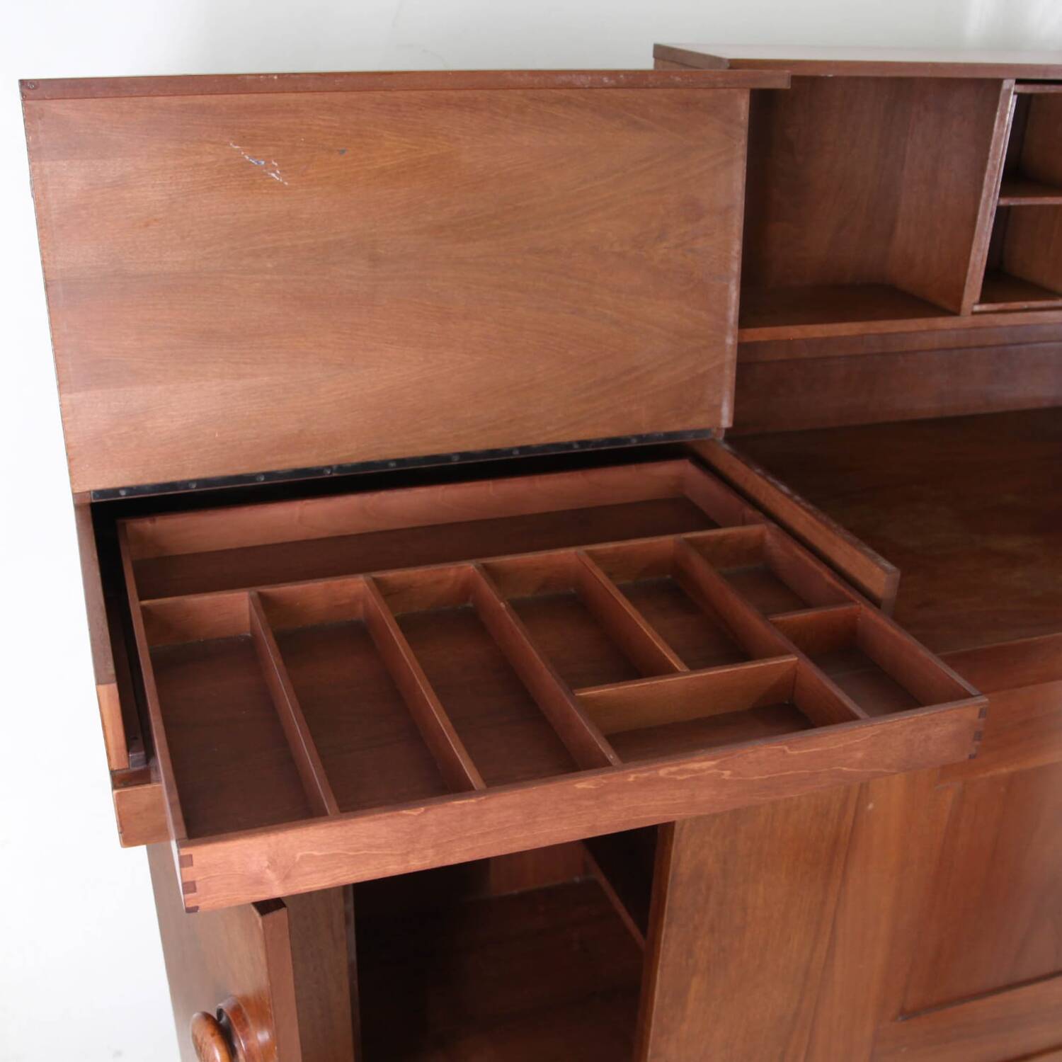 Walnut buffet published by Bernini
