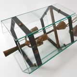 Brass lantern glass 1950