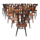 Lot 25 chaises bistro bar bois vintage 1960