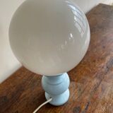 Lampe bilboquet bleu ciel années 70