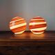 Pair of vintage 80-90 glass ball lamps