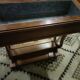 Indoor wooden planter, lyre legs, zinc tray