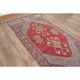 1970s Turkish Oushak Handmade Wool Cotton Red Runner Rug 81x275