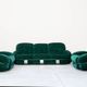 Living room, 2 armchairs and 3-seater sofa, OKAY model, Adriano Piazzesi, 1970