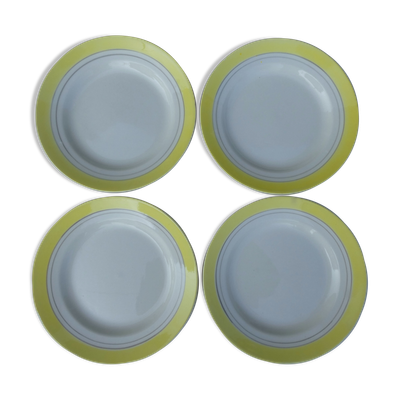 4 anciennes assiettes plates Gien