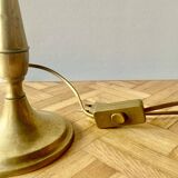 Old golden brass lamp base