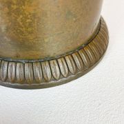 Art Deco champagne cooler in copper and brass with relief patterns, Sweden, 1930s.