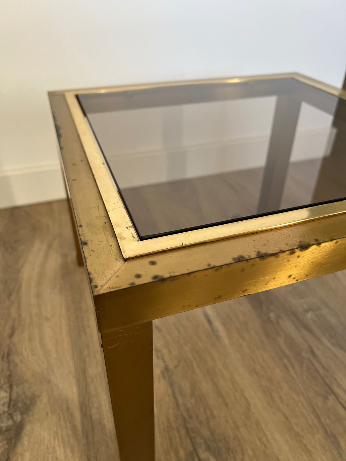 Smoked glass side table