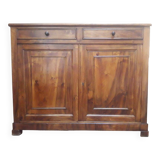 Solid walnut sideboard with 2 doors and 2 drawers, late 19th century